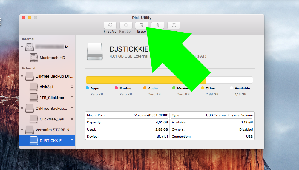 when formating a disk for storage use between mac and windows what format